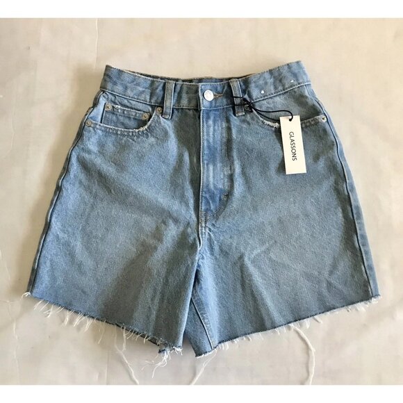 Glassons Super High Rise 80s Mom Denim Shorts Size 6‎ - Picture 1 of 8